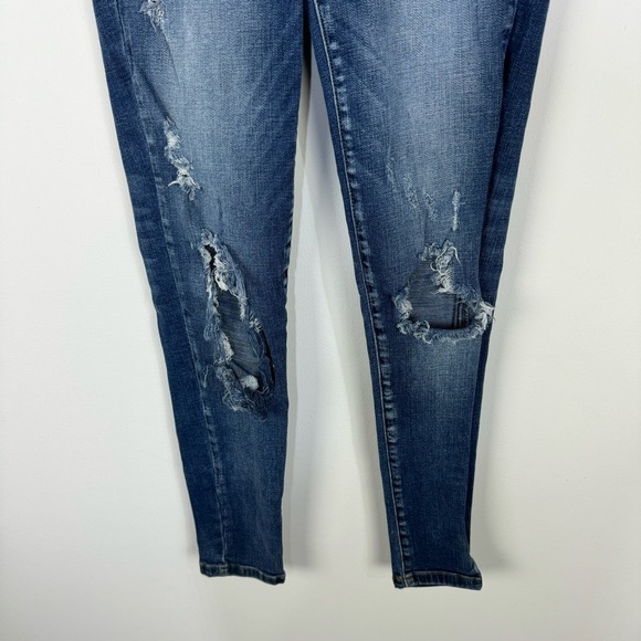 KanCan High Rise Distressed Skinny Jeans Denim - Picture 4 of 6
